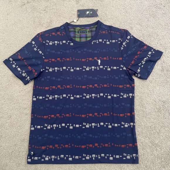 William Murray Shirt Mens Medium Golf Beer Can Print Sud And Stripes NWT NEW - Picture 1 of 8